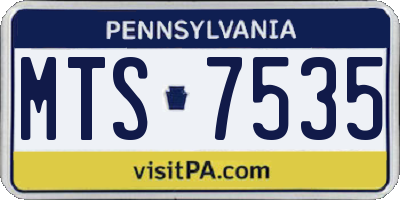 PA license plate MTS7535
