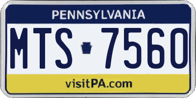 PA license plate MTS7560