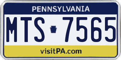 PA license plate MTS7565