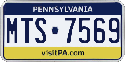 PA license plate MTS7569