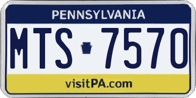 PA license plate MTS7570