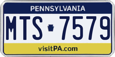 PA license plate MTS7579