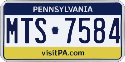 PA license plate MTS7584