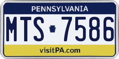 PA license plate MTS7586