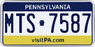 PA license plate MTS7587