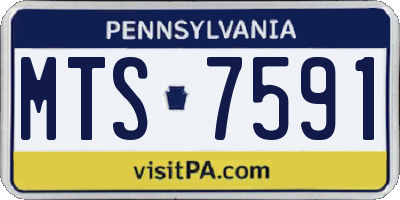 PA license plate MTS7591