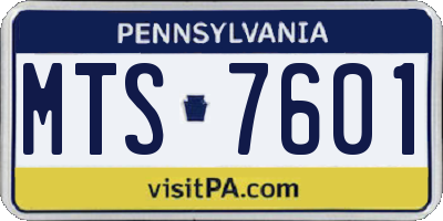 PA license plate MTS7601