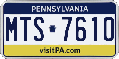 PA license plate MTS7610