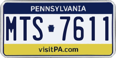 PA license plate MTS7611