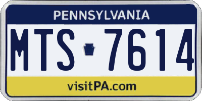 PA license plate MTS7614