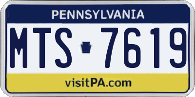PA license plate MTS7619