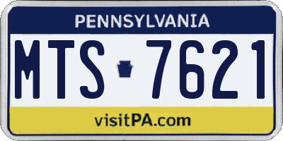 PA license plate MTS7621