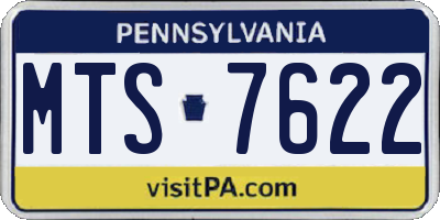PA license plate MTS7622