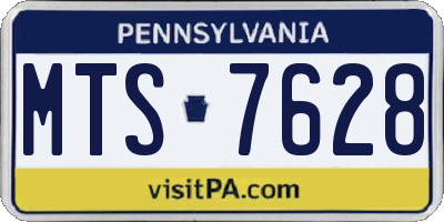 PA license plate MTS7628