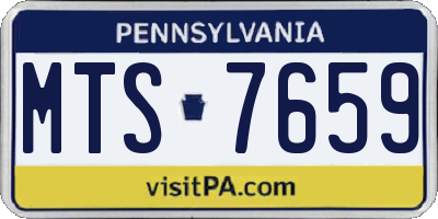 PA license plate MTS7659