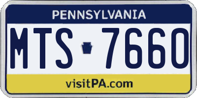PA license plate MTS7660