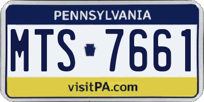 PA license plate MTS7661