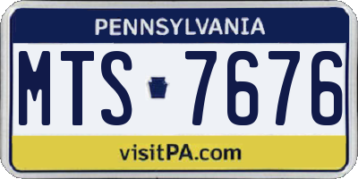 PA license plate MTS7676