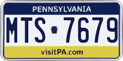 PA license plate MTS7679