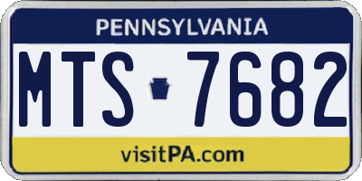 PA license plate MTS7682