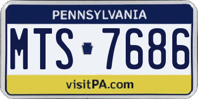 PA license plate MTS7686