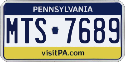 PA license plate MTS7689