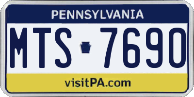 PA license plate MTS7690
