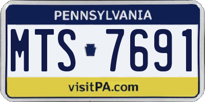 PA license plate MTS7691