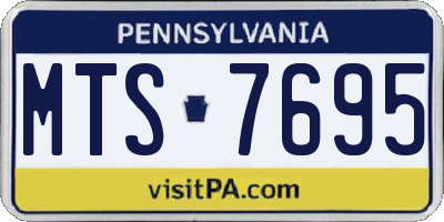 PA license plate MTS7695