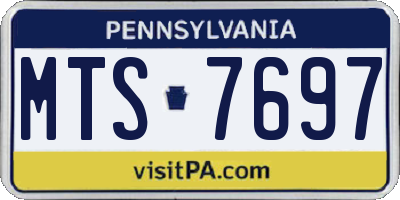 PA license plate MTS7697