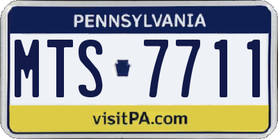 PA license plate MTS7711