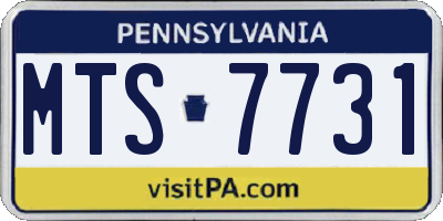 PA license plate MTS7731