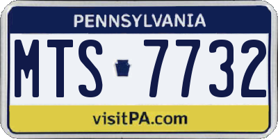 PA license plate MTS7732