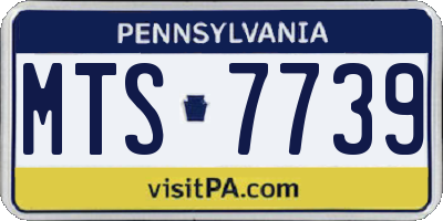 PA license plate MTS7739