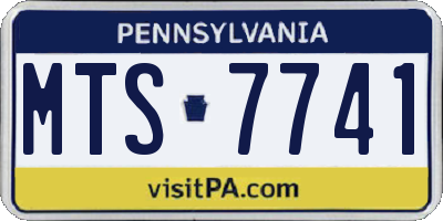 PA license plate MTS7741
