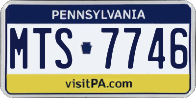 PA license plate MTS7746