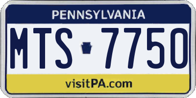 PA license plate MTS7750