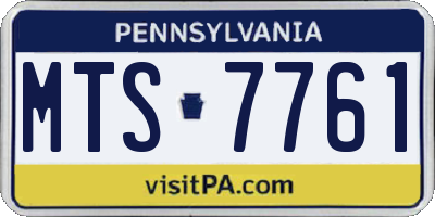 PA license plate MTS7761