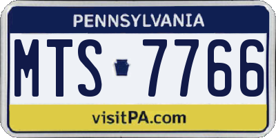 PA license plate MTS7766