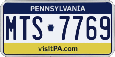 PA license plate MTS7769