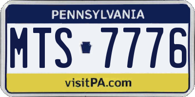 PA license plate MTS7776