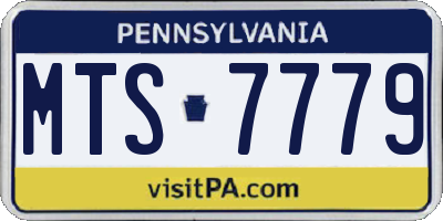 PA license plate MTS7779