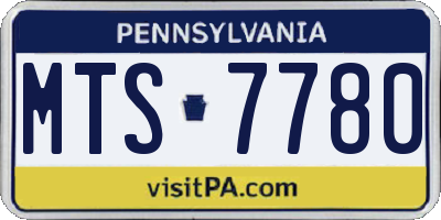 PA license plate MTS7780