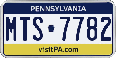 PA license plate MTS7782