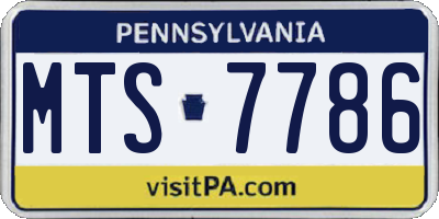 PA license plate MTS7786
