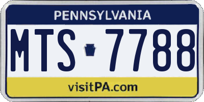 PA license plate MTS7788