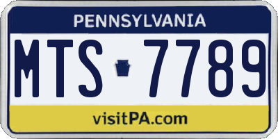 PA license plate MTS7789