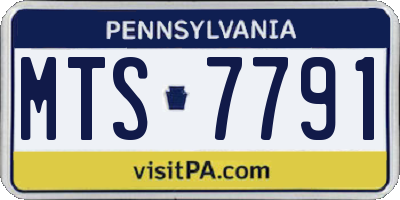 PA license plate MTS7791