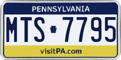PA license plate MTS7795