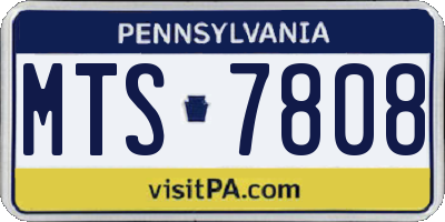 PA license plate MTS7808